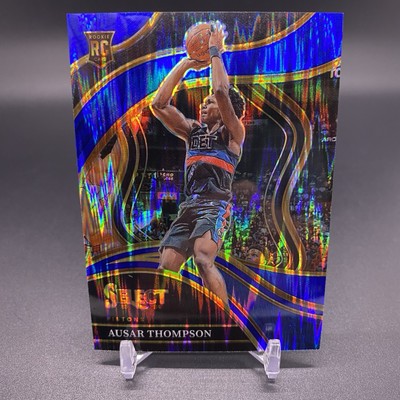 #/99!  2023-24 Panini Select Ausar Thompson RC Rookie Blue Flash Courtside #284