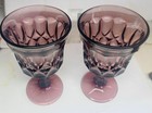 NORITAKE PERSPECTIVE PLUM PURPLE AMETHYST STEMMED WINE GOBLETS PAIR — photo 2