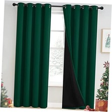100 Blackout Curtains for Bedroom 84 52"W x 84"L Pack of 2 Emerald Green