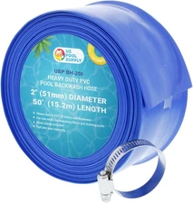 New U.S Pool Supply Pool Backwash Hose 2" x 50' Heavy-Duty  Drain Hose Fast Ship