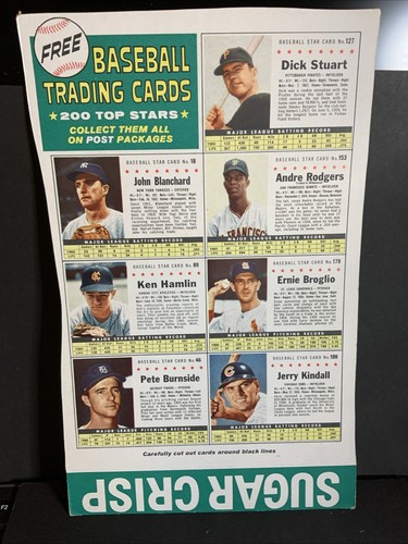 1961 Post Cereal Complete Uncut Panel