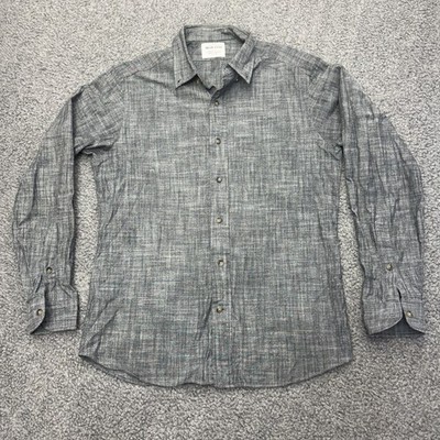 Taylor Stitch Custom Tailored Shirt Mens Medium Button Up Gambert Handmade USA