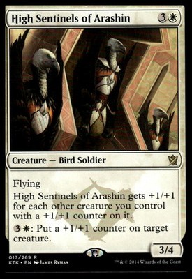 MTG Khans of Tarkir #13 High Sentinels of Arashin - Lightly played