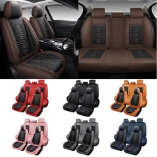 For Toyota Tundra Truck Leather Seat Cover 5 Seats Full Set Front Rear Protector