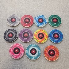Chips POKERSTARS  EUROPEAN  POKER TOUR .  11  poker different collectible chips.