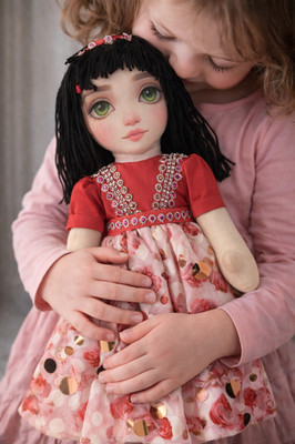 Doll 18'' Handmade Cloth Rag Doll with Story | Harriet Windermere-D 074