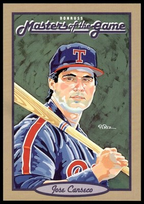 1993 Donruss Perez Steel-Steele Masters of the Game Jose Conseco Texas Rangers