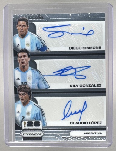 Simeone Lopez Gonzalez 2026 Panini Prizm World Cup #25 Silver Trio Auto /75
