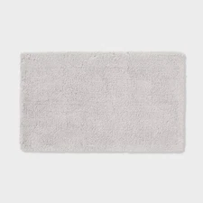 Threshold Tufted 40x24" Bath Rug High Pile Heavyweight, Light Gray