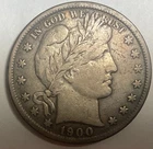 1900 Barber Half Dollar - Very Nice Coin - Full Liberty - No Reserve