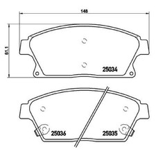 Satz Bremsbeläge Bremsklötze vorne für Opel Zafira C P12 | 24158200