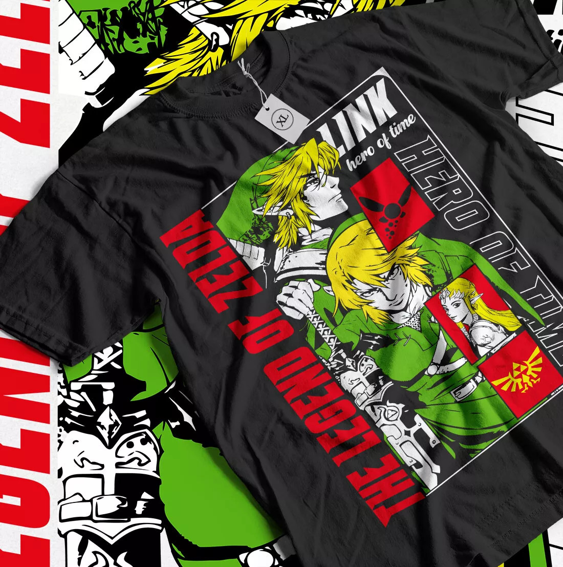 The Legend Of Zelda T-shirt Link To The Past Graphic Print Gift Shirt Black