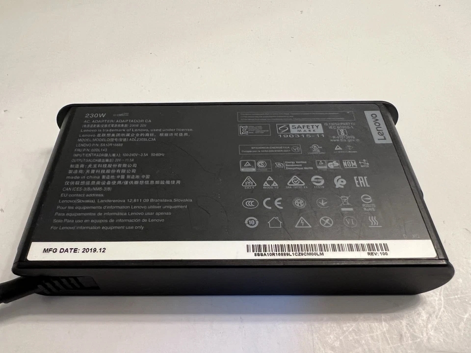 For Lenovo ThinkPad P15 Gen 1 20V 11.5A ADL230SDC3A 100%Original 230W AC Adapter - Image 3 of 4