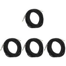 4pcs Guitar Cable Stereo Audio Cable 6.35mm Professional Speaker Cable for