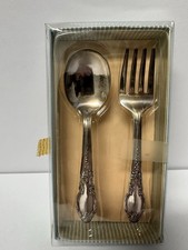 Vintage Baby Fork Spoon Set Enchantment Londontown 1881 Rogers/Oneida -