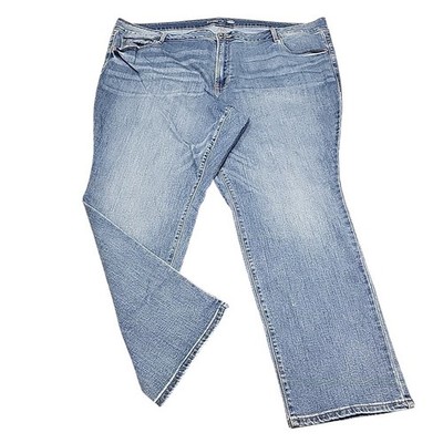 Old Navy Mid-Rise Power Slim Straight Zip Fly Jeans 26 Plus Size 3X w Pockets