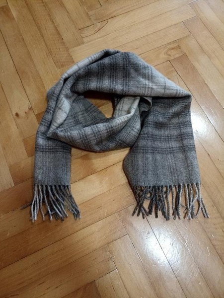 Men Fred Perry Scarf Brown Wool One size