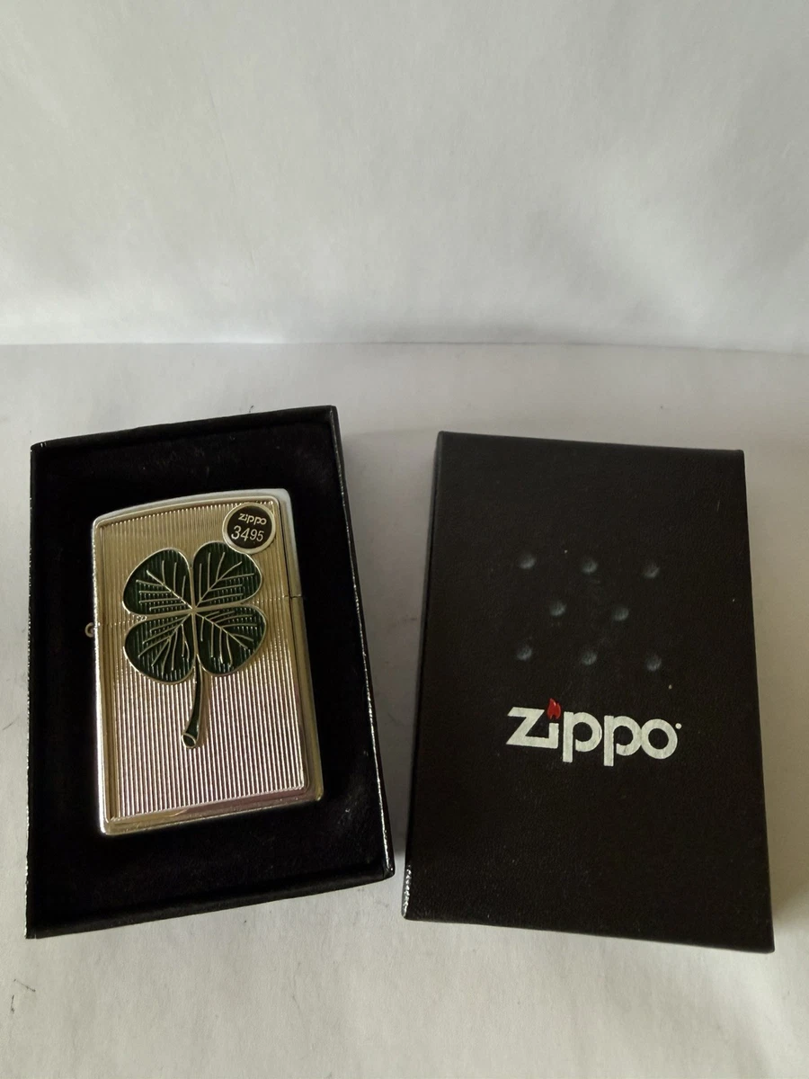 Briquet Zippo Lucky Ace – Gravure As De Pique, Coupe-vent, Rechargeable, Garanti à Vie