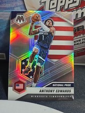 Anthony Edwards 2020-21 Panini Mosaic National Pride Silver Prizm RC #252