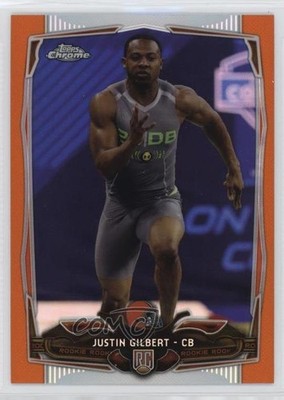 2014 Topps Chrome Retail Orange Refractor Justin Gilbert #152 Rookie RC 0e6p