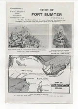 FORT SUMTER Charleston, S. C. 1938 brochure Wm G Sheppard, Veteran Tourist Guide