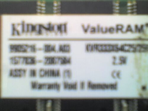 Kingston KVR333X64C25/256 KVR 256MB 332MHz DDR Non-ECC CL2.5 SIMM Memory - M - Picture 2 of 3