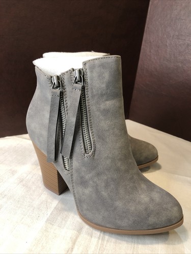 Vally' Double Zipper ankle boot Gray 