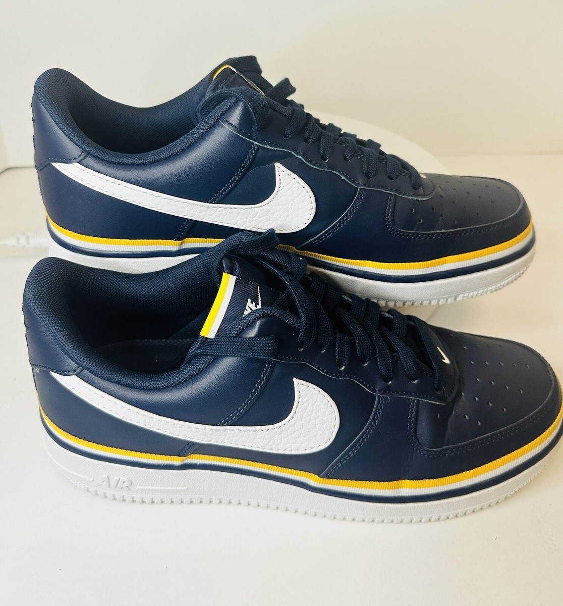 MENS NIKE AIR FORCE 1 LV8 LOW OBSIDIAN AND GOLD CJ1377-400 SIZE 9 Nike Air Force 1 07 LV8 Obsidian/White/University Gold Shoe  main image 4