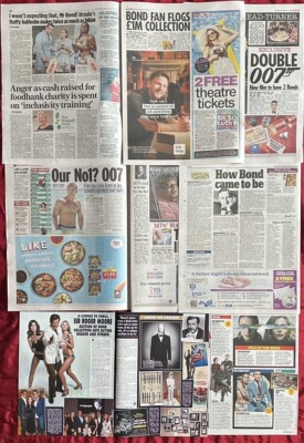 James Bond 007 Roger Moore UK Newspaper  Magazine Clippings Cuttings Articles