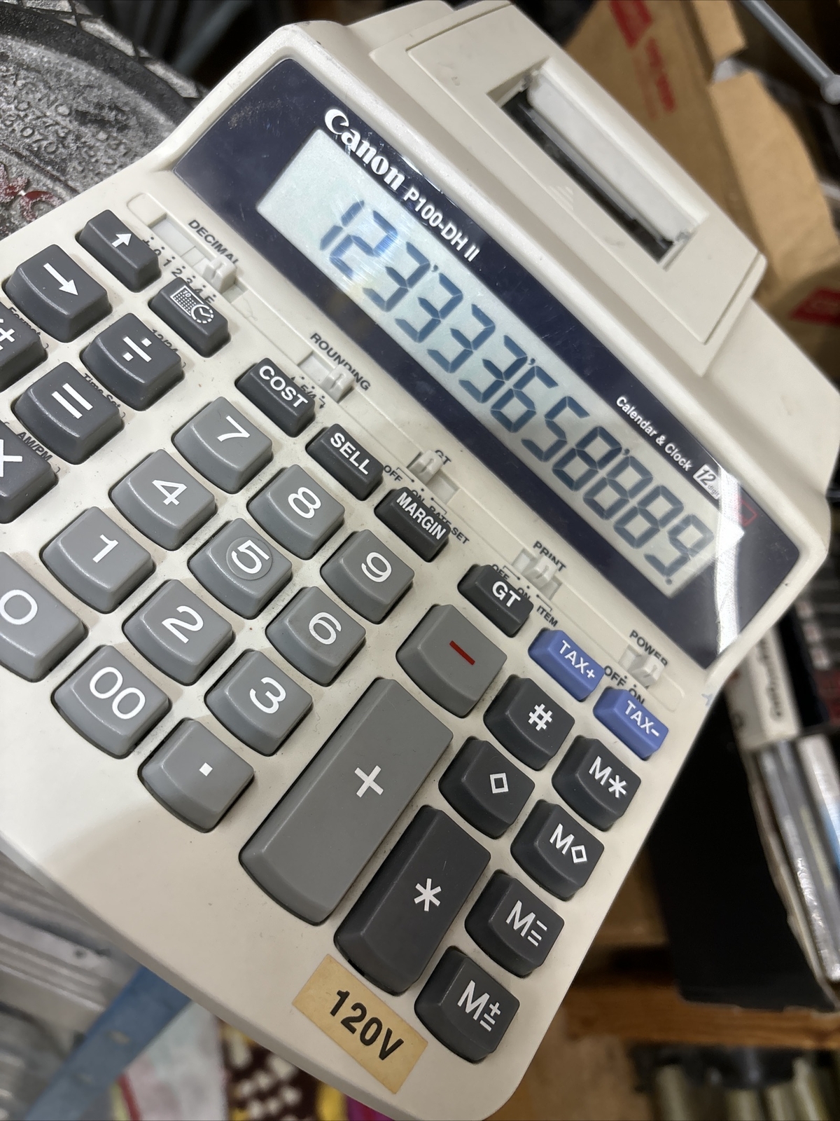Canon P100DH II Adding Machine Desk Printing Calculator 12 Digit