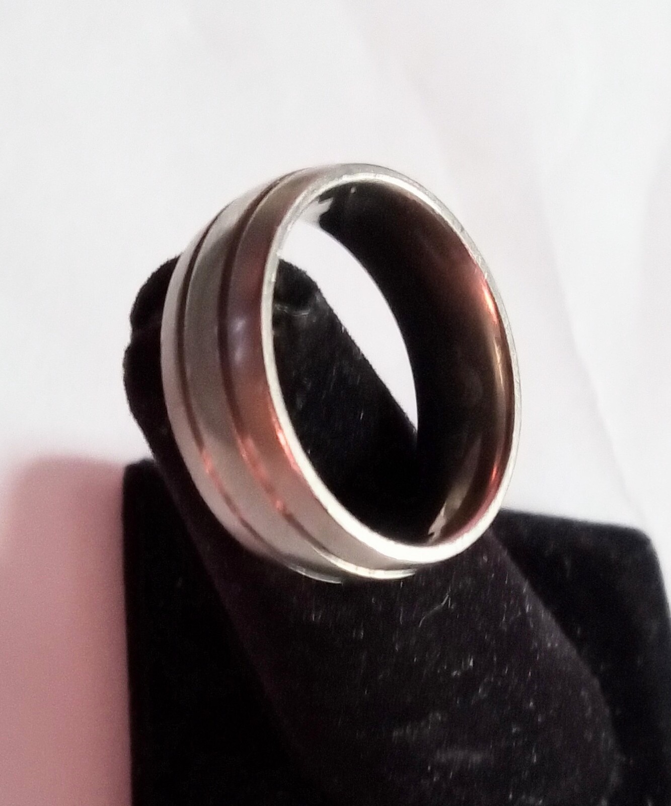 Men's Titanium Ring Wedding Band M&B Designer Size 9.75-image