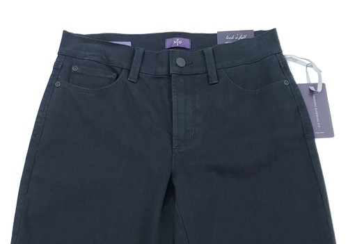 NYDJ Ariel kurze Damenjeans Größe 2P Lift Tuck Technologie schwarz Denim neu mit Etikett - Bild 2 von 12