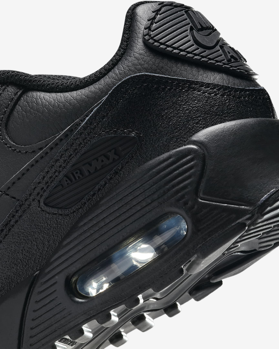 Nike GS Air Max 90 Ltr Black Black CD6864-028 Size 3.5Y-7Y