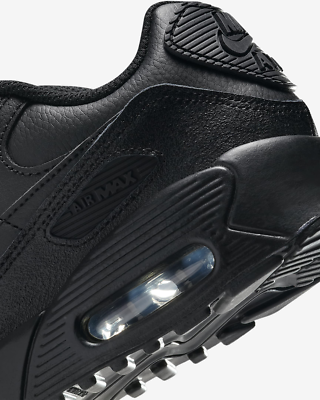 Nike GS Air Max 90 Ltr Black Black CD6864-028 Size 3.5Y-7Y | eBay
