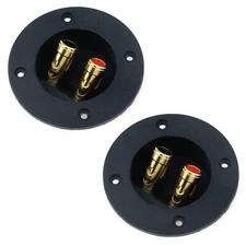 2Pk Speaker Box Terminal Cup 3" 2-Way Spring Loaded Jacks Speaker Wire Connector
