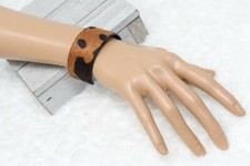 Faux Fur Cheetah Print Cuff Bangle Adjustable Bracelet