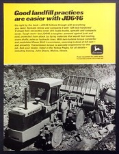 1973 John Deere JD646 Compactor photo "Great for Landfills" vintage print ad