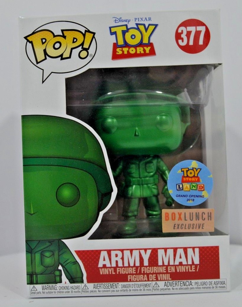 Funko Pop! Toy Story Metallic Army Man #377 Box Lunch Exclusive Mint Brand  NEW
