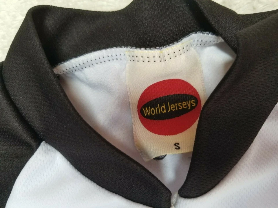 Camiseta deportiva de ciclismo World Jerseys para mujer talla pequeña cremallera frontal colibrí blanca Foto 3 de 4