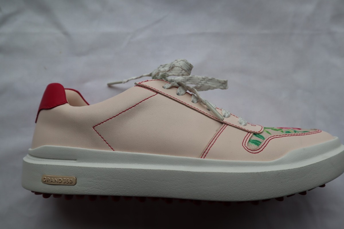 Pale PInk COLE HAAN Grand 360 Rally Golf Tropical Floral Top