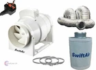6" 150mm Carbon Filter InLine Fan Duct Kit Hydroponic Tent Room Grow Ventilation