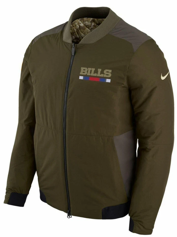 Chaqueta de bombardero reversible Nike Buffalo Bills Salute to Service para hombre NFL lateral Foto 4 de 4