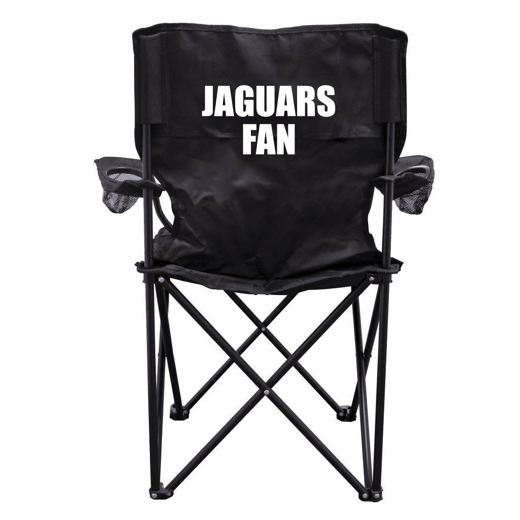 Jaguars Fan Portable Black Folding Camping Chair with Carry Bag  