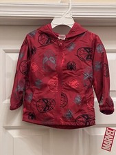 Toddler Marvel Spiderman Zip Up Jacket Hooded...
