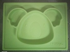Nuby Sure Grip Green Silicone Koala Bear Sectional Baby/Kids Placemat Plate