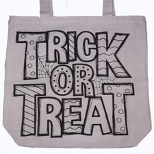 Halloween Create Basics Do It Yourself Tote Bag Trick or Treat NEW
