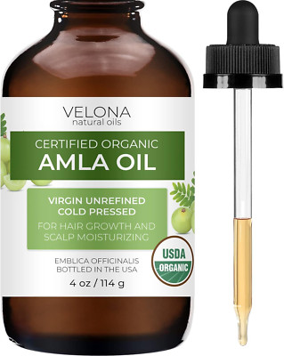 Velona Amla Oil 4 oz USDA Organic unrefined cold pressed for hair growth & shine