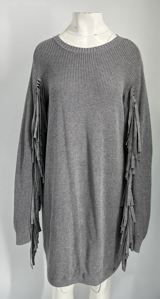 TED BAKER ニットワンピ Ted Baker Mid-Grey Cocoon Shaped Knitted Sweater Dress w