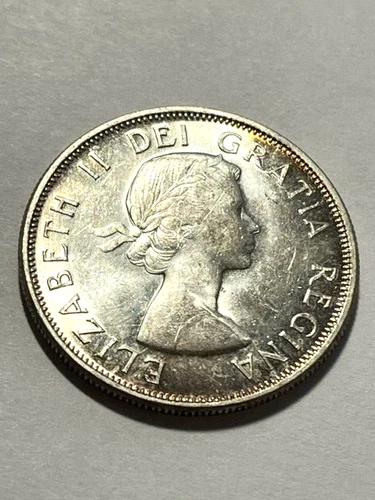 1956 Canada 50 Cents Silver Unc++ #19230