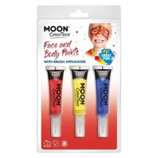 Moon Creations Face and Body Paints and Brush Superhero Set Costume Make Up